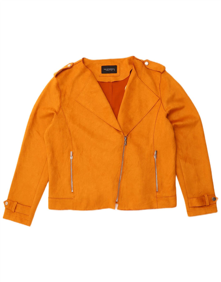 C & A Veste de motard courte pour femme EU 44 XL Jaune Polyester