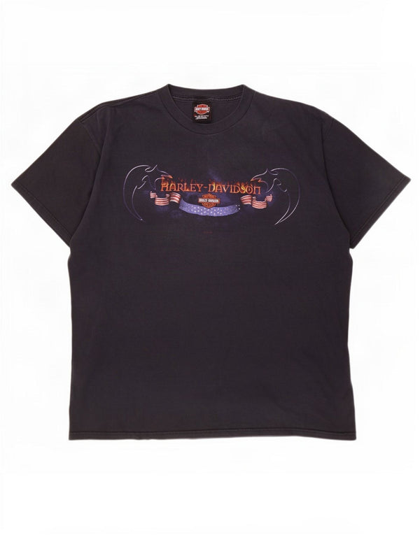 Harley Davidson Mens Las Vegas Graphic T-Shirt Top XL Noir Coton
