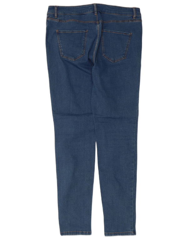 Massimo Dutti Jean skinny pour femme EU 42 Large W32 L29 Bleu Floral Coton