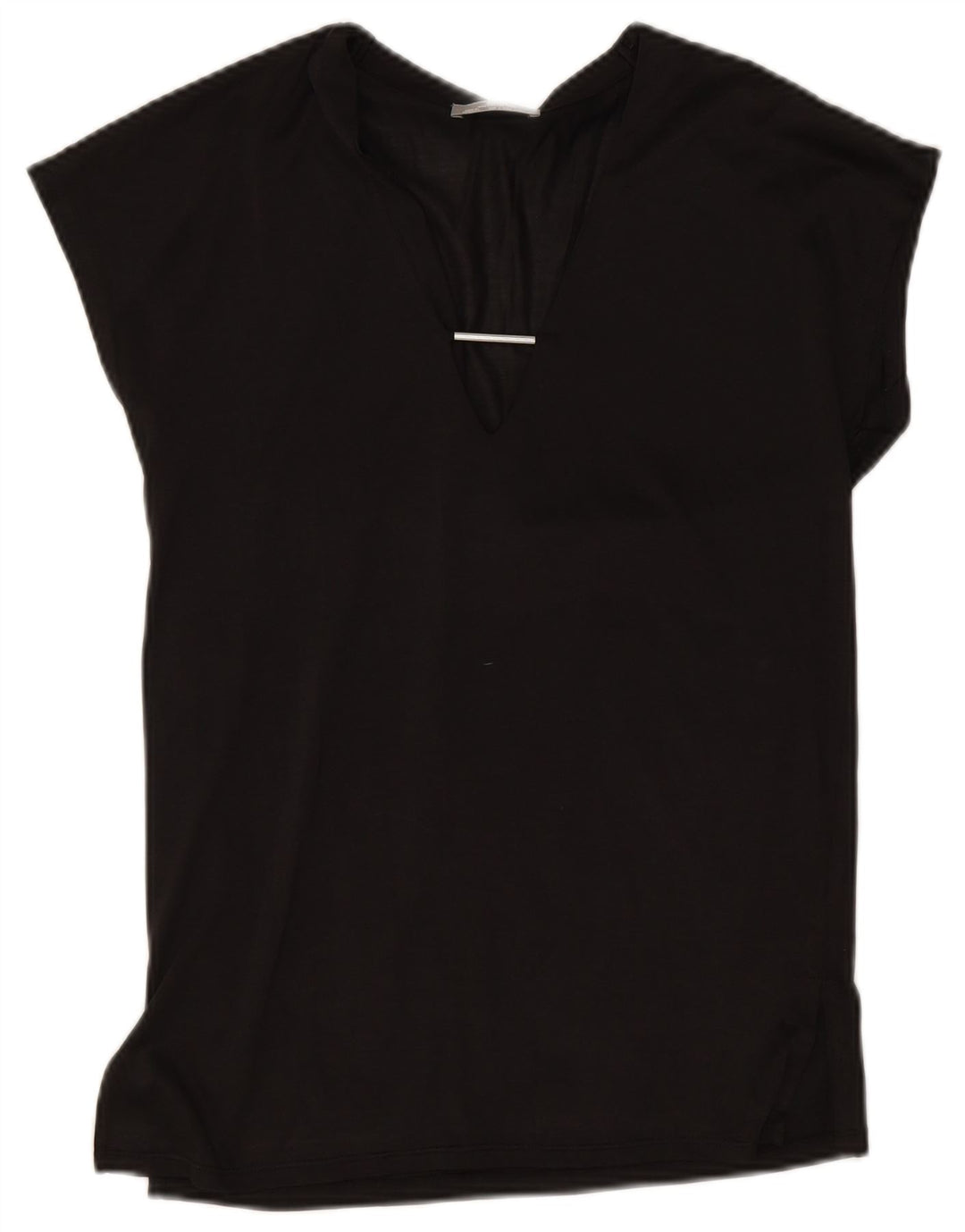 Zara Chemisier Femme Top UK 10 Petit Noir