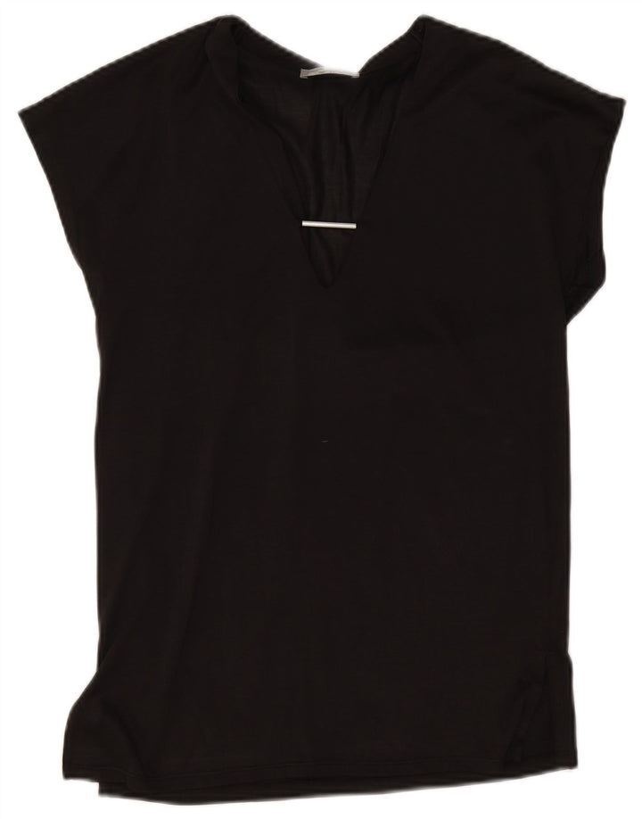 Zara Chemisier Femme Top UK 10 Petit Noir
