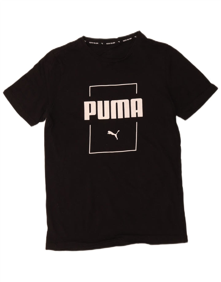 Puma T-shirt graphique pour homme, petit, noir, coton