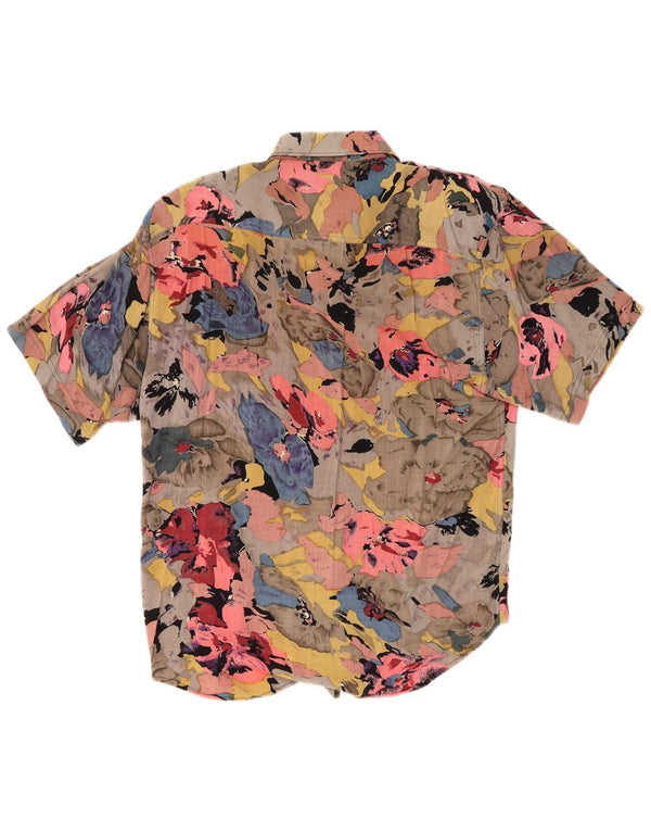 Orso Poeta Chemise à motif abstrait pour femme UK 14 Medium Multicolore