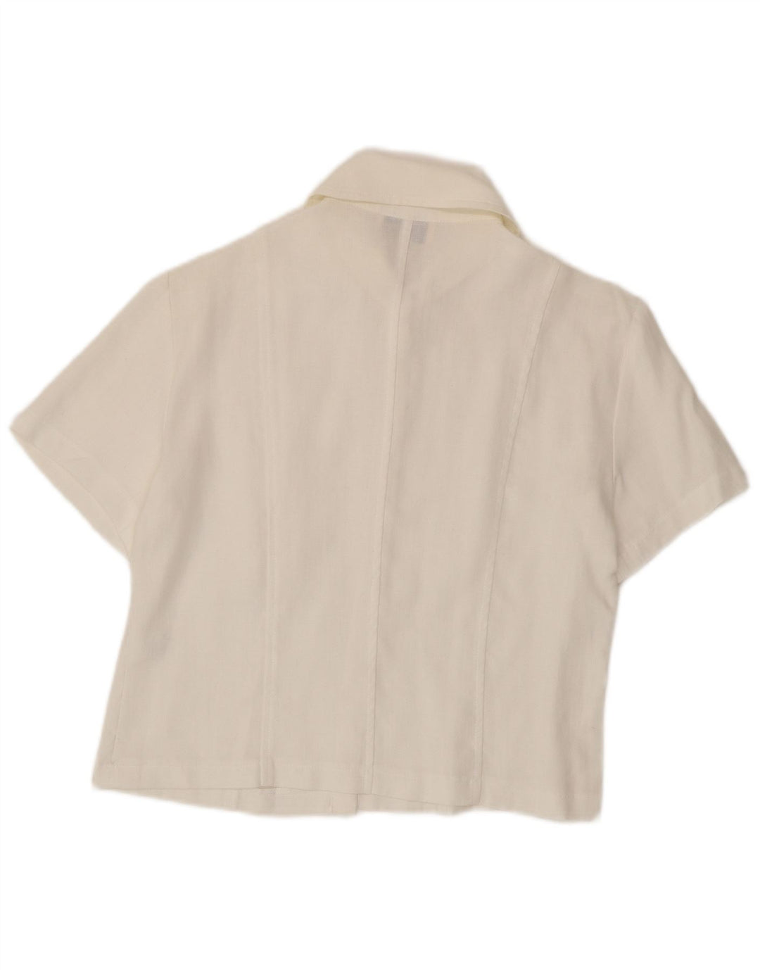 Antonelle Chemise À Manches Courtes Femme IT 42 Lin Blanc Moyen