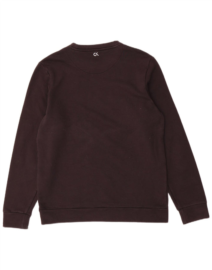 CALVIN KLEIN Sweat-shirt Performance pour femme UK 14 Marron moyen