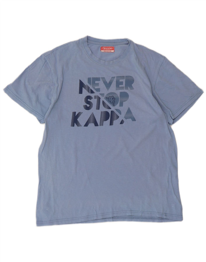 Kappa T-shirt graphique pour femme UK 14 Bleu moyen