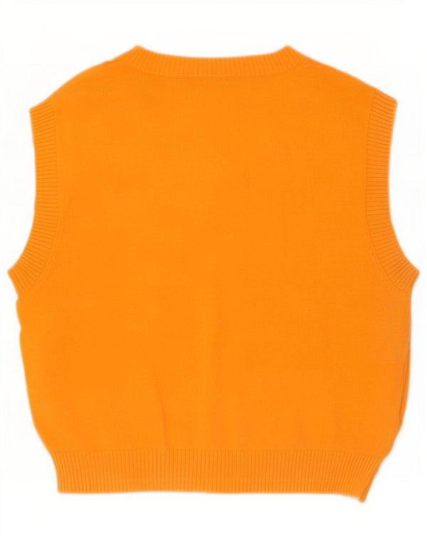 Zara Femme Débardeur UK 12 Viscose Orange Moyen