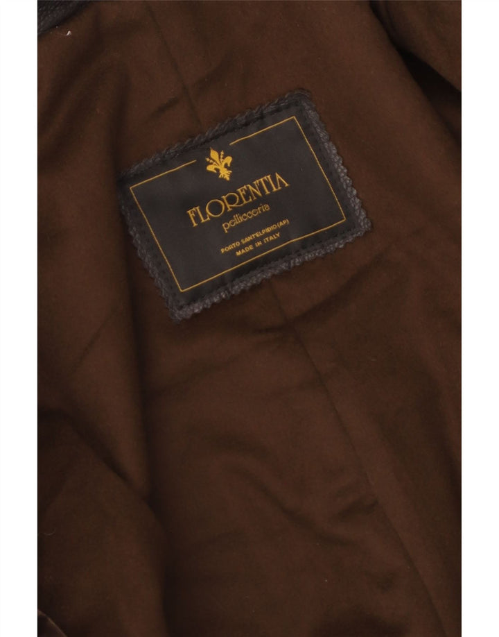 FLORENTIA Manteau en cuir pour homme UK 38 Marron moyen