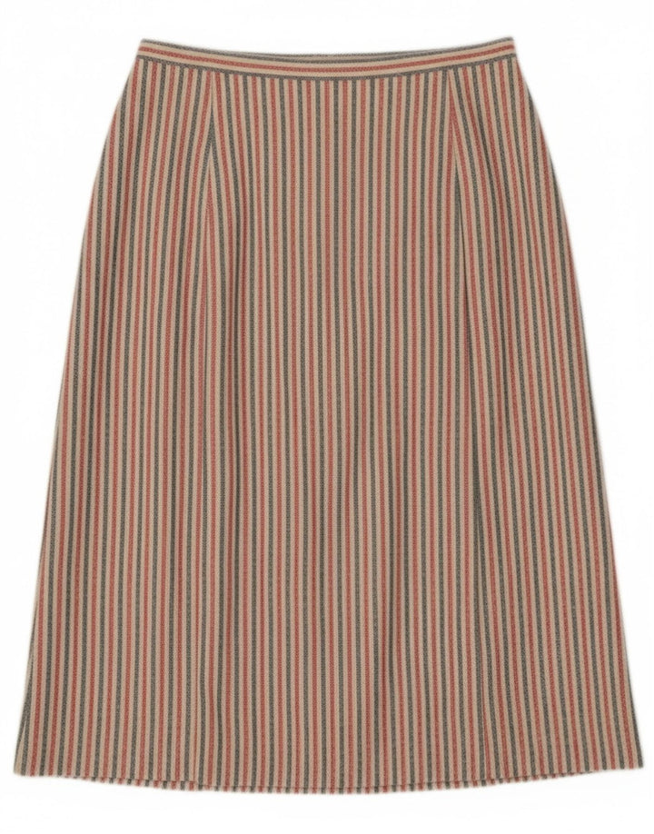 jupe midi vintage femme W27 petite rayée multicolore