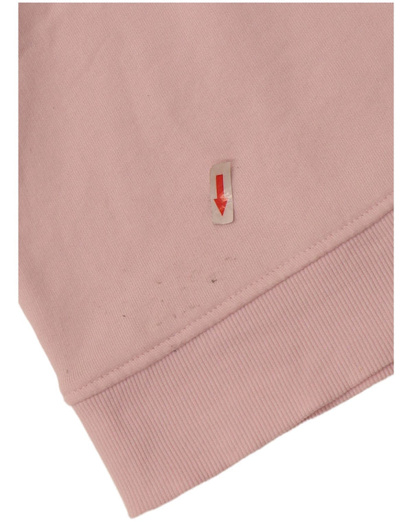 Zara Sweat-shirt surdimensionné pour femme UK 16 Grand coton rose