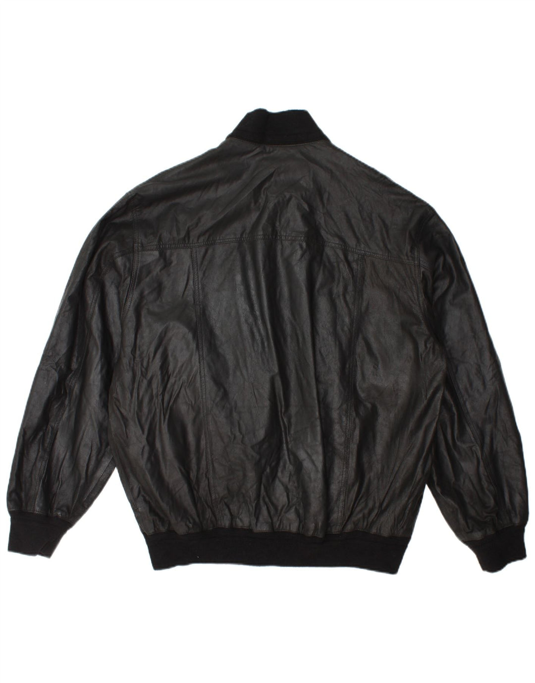 veste en cuir bomber homme vintage IT 54 2XL cuir noir