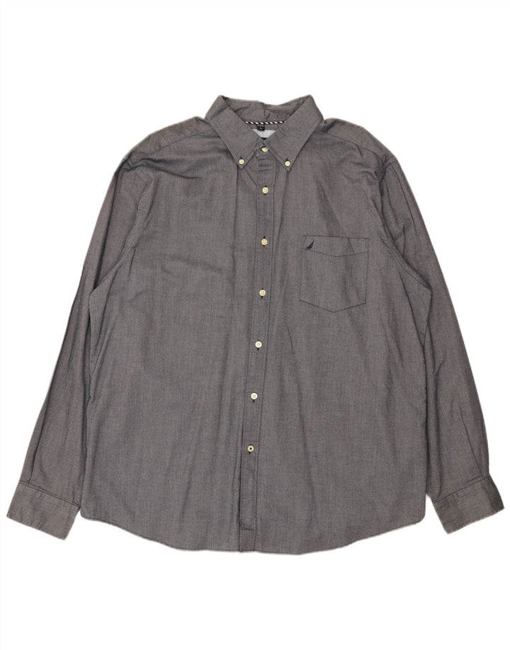 Nautica Chemise Homme XL Gris Coton