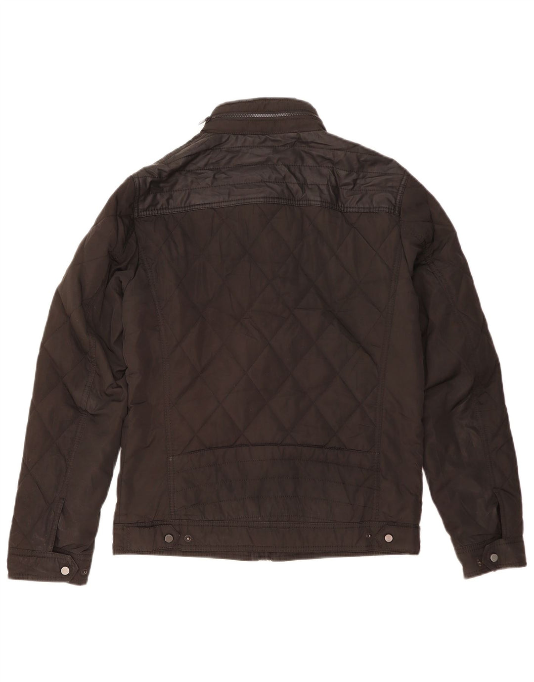 ZARA Veste matelassée à capuche pour homme UK 38 Medium Noir