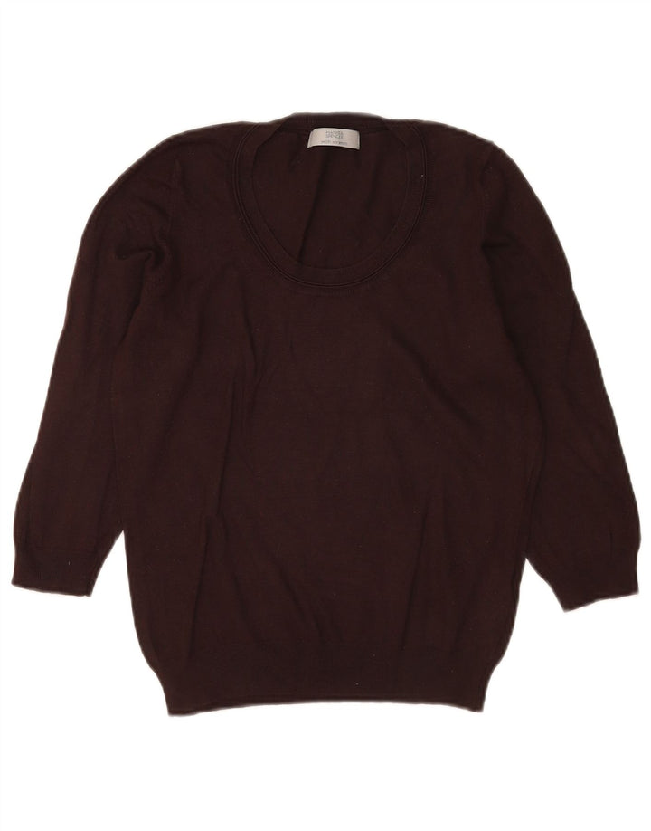 Marks & Spencer Pull col bateau pour femme UK 12 Marron moyen