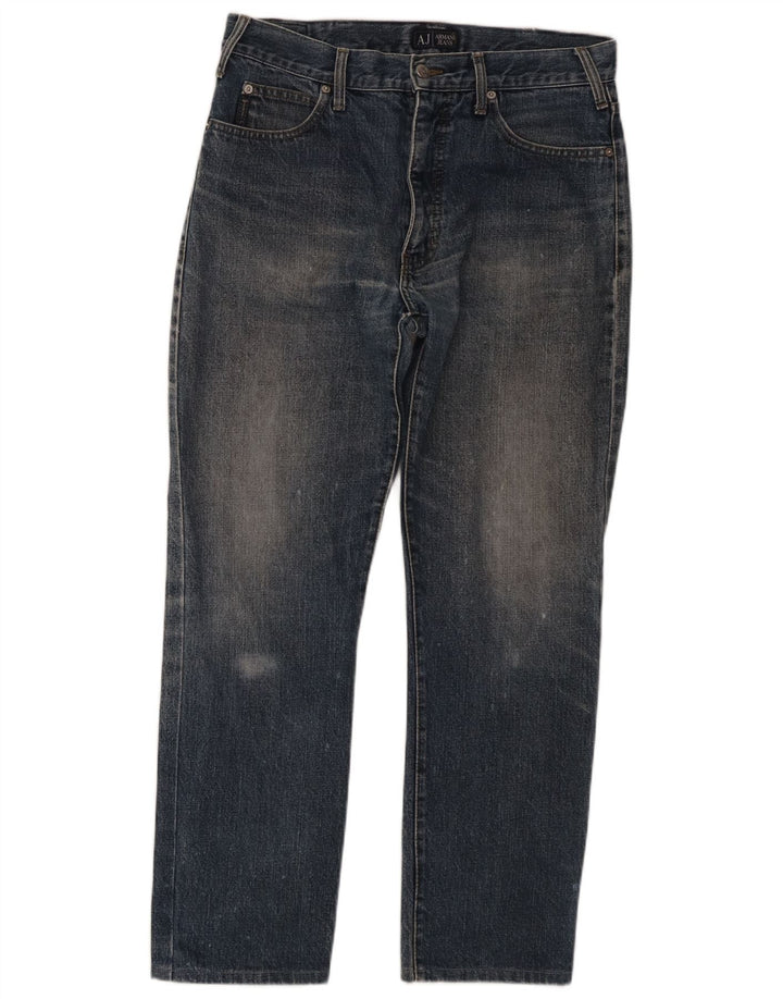 Armani Jean droit homme W34 L28 bleu marine coton
