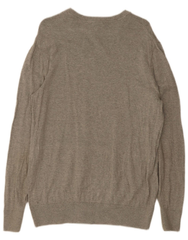 Gap Pull Col Bateau Homme Gris Moyen Moucheté Coton