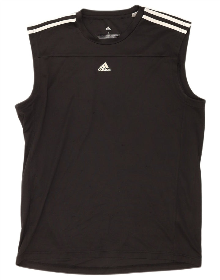 Adidas Hommes Climalite Débardeur Grand Noir Polyester