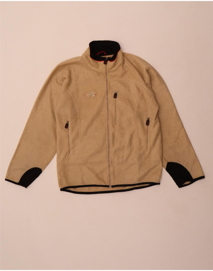 Fila Veste polaire pour homme UK 36 Small Beige Colourblock Polyester