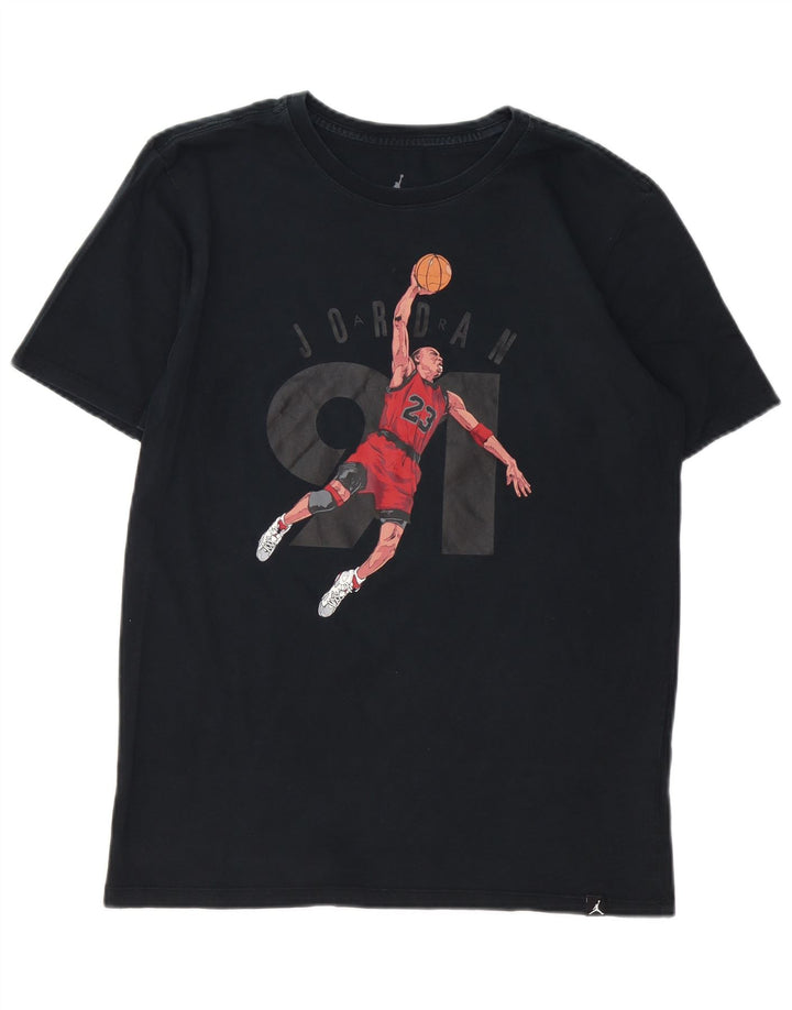 Jordan T-shirt graphique pour homme en coton bleu marine moyen