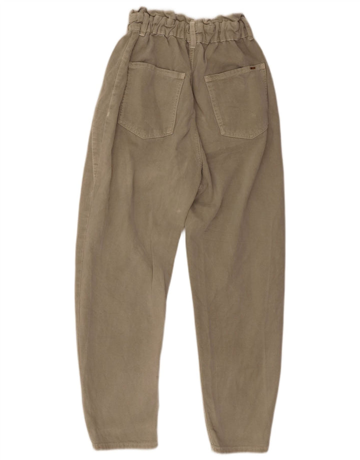 ZARA Pantalon décontracté taille haute fuselé pour femme EU 36 XS W26 L26 Gris