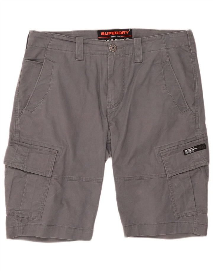 SUPERDRY Short Cargo Homme W32 Gris Moyen Coton