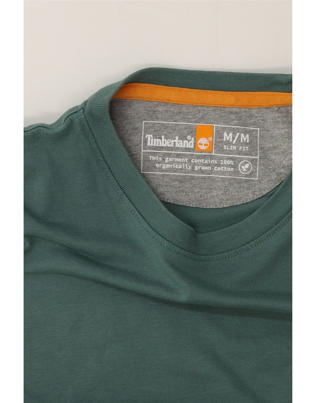 Timberland T-Shirt Slim Fit Homme Vert Moyen Coton