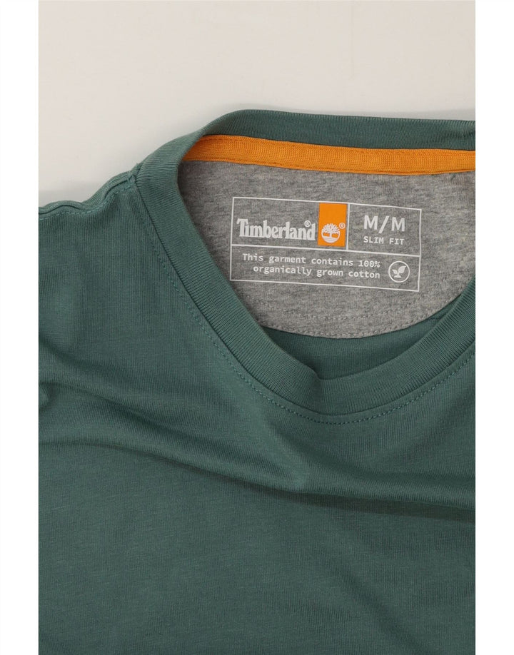 Timberland T-Shirt Slim Fit Homme Vert Moyen Coton