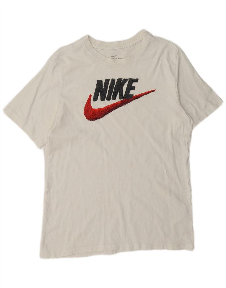 Nike T-shirt graphique pour homme en coton blanc moyen