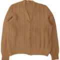 vintage Femme Cardigan Pull UK 14 Grand Beige