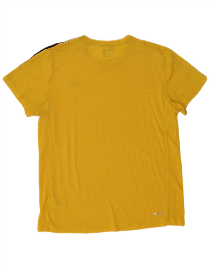 Adidas Hommes Climalite T-Shirt Haut Large Jaune Polyester