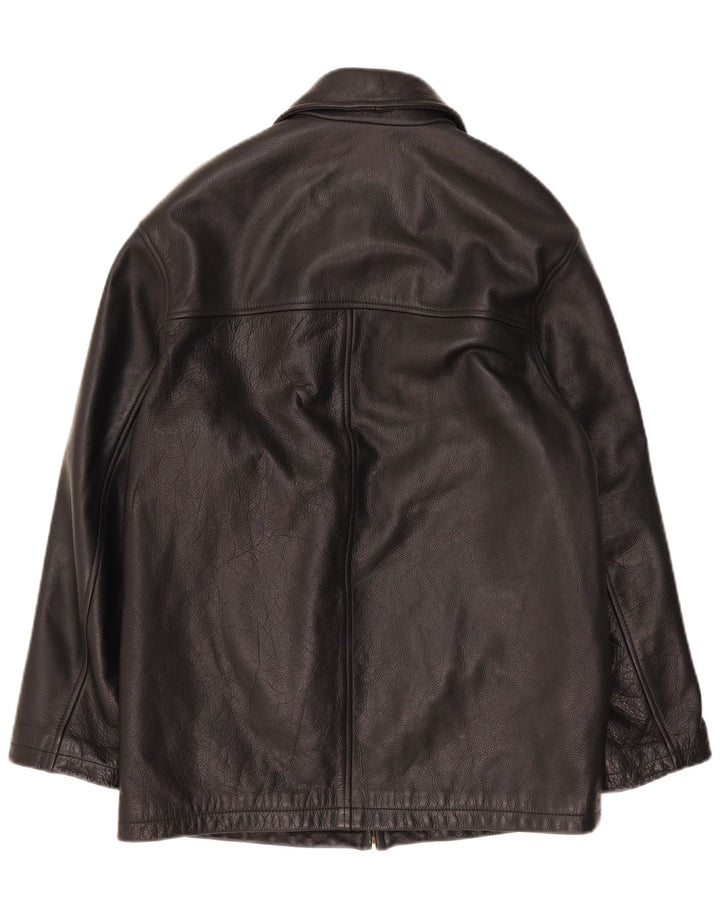 Chevignon Veste en cuir pour homme UK 36 Petit cuir noir