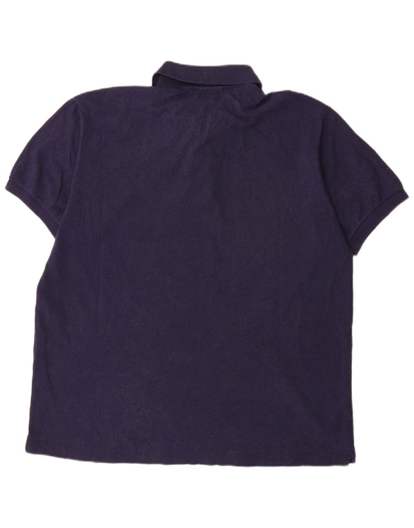 Lacoste Polo coupe classique pour homme Taille 7 2XL Bleu marine Coton
