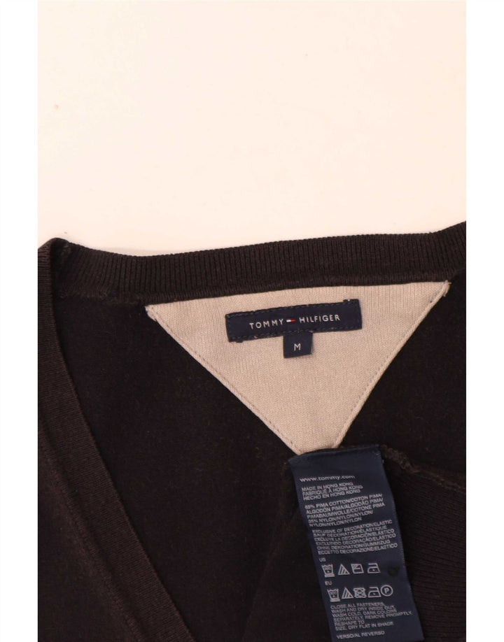 Tommy Hilfiger Cardigan pour femme en coton noir moyen classique