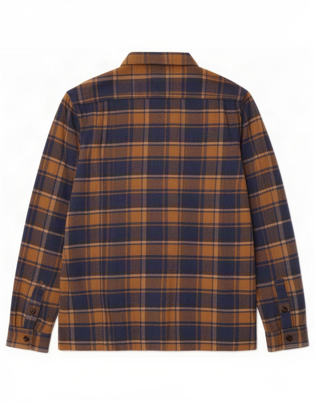 Fat Face Chemise Shacket en flanelle pour homme, coupe classique, en laine à carreaux bleus