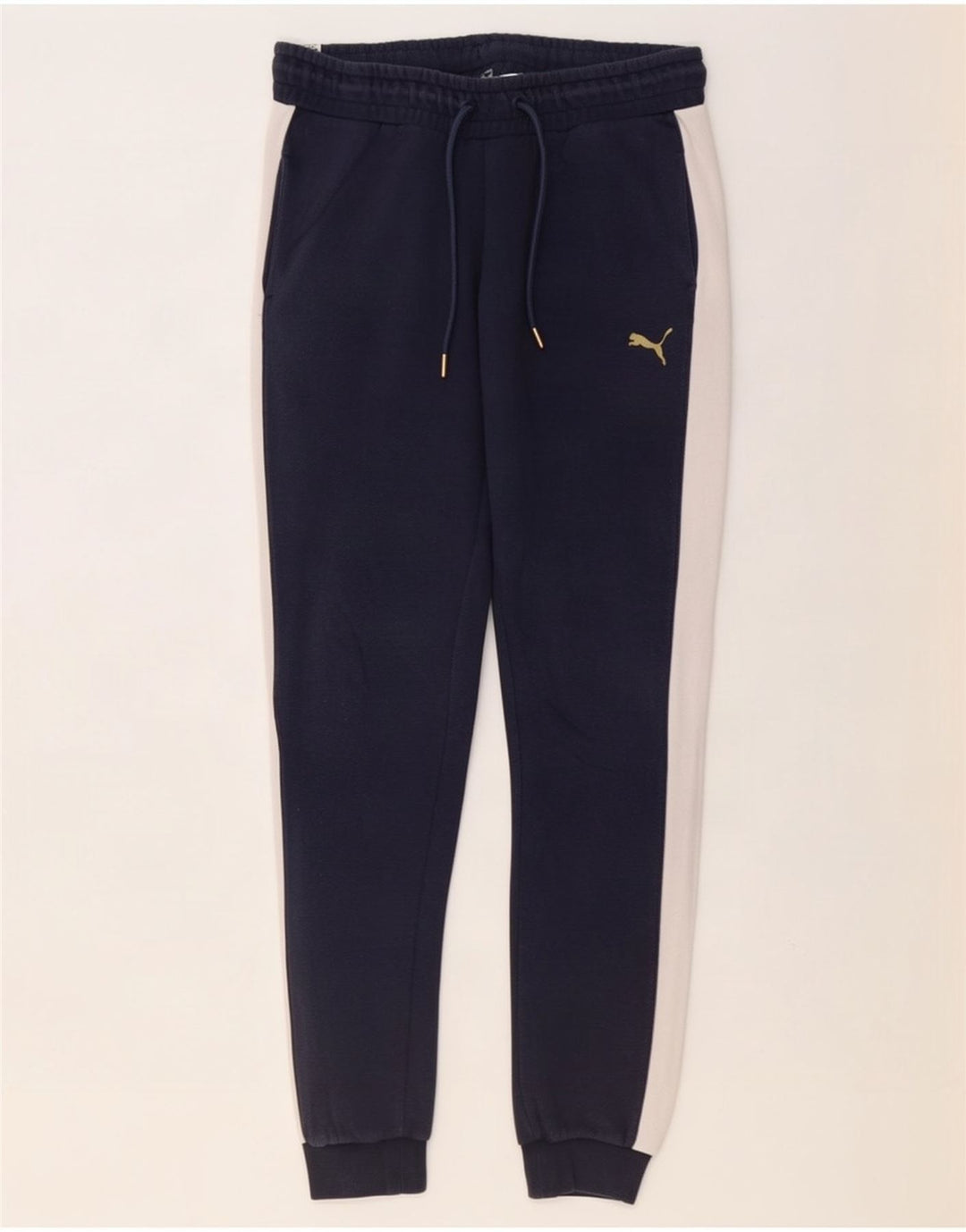 Puma Pantalon De Survêtement Joggers Femme Bleu Marine Moyen Colourblock