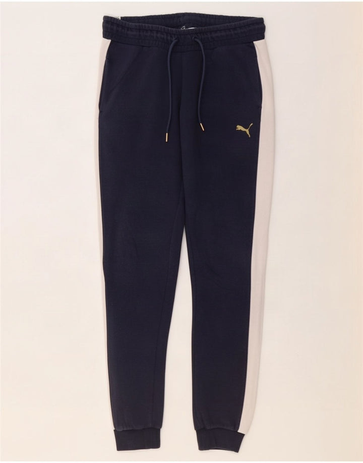Puma Pantalon De Survêtement Joggers Femme Bleu Marine Moyen Colourblock