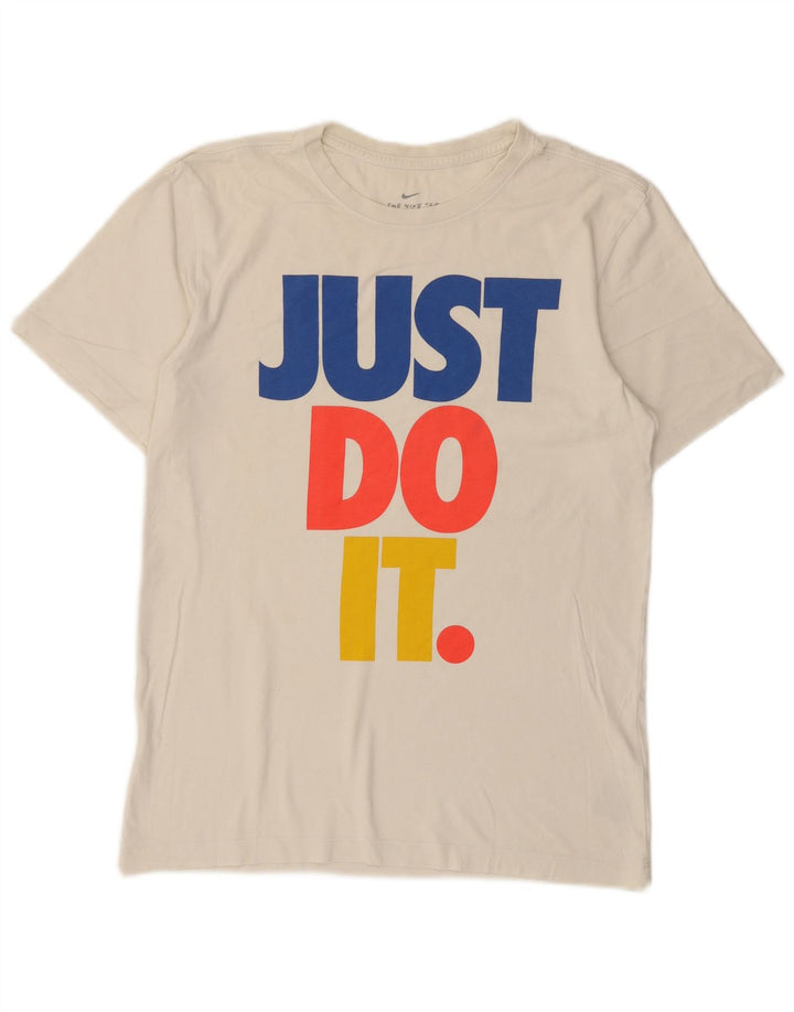 Nike T-shirt graphique pour hommes, petit, en coton blanc
