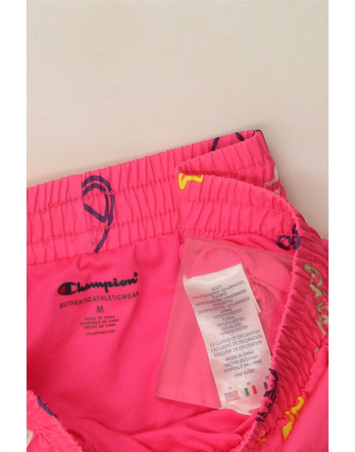 Champion Short de Sport Graphique Fille 9-10 Ans Rose Moyen Polyester