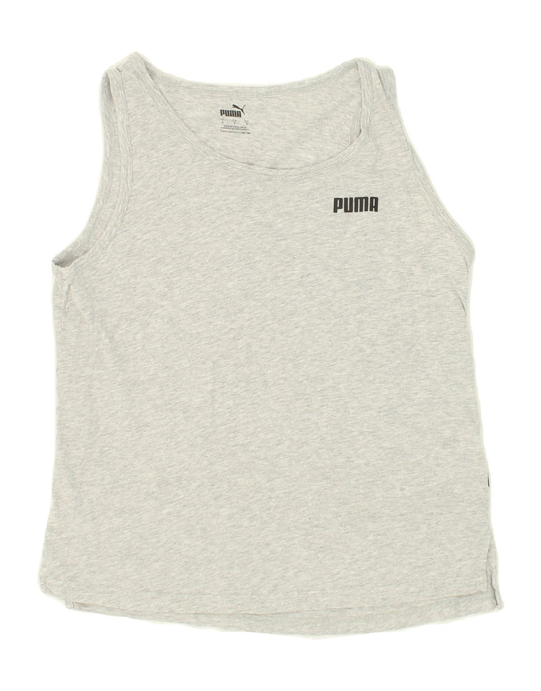 PUMA Womens Vest Top UK 10 Small Grey Cotton Vintage Puma and Second-Hand Puma from Messina Hembry 