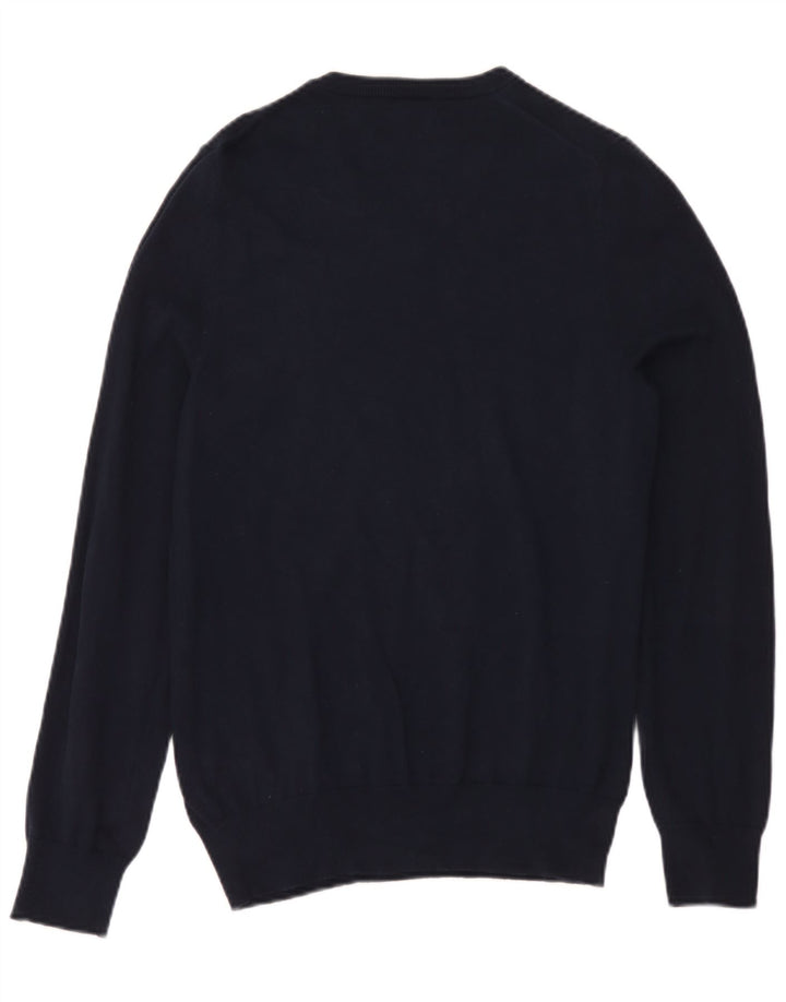Marks & Spencer Pull col V pour homme en coton bleu marine Taille S