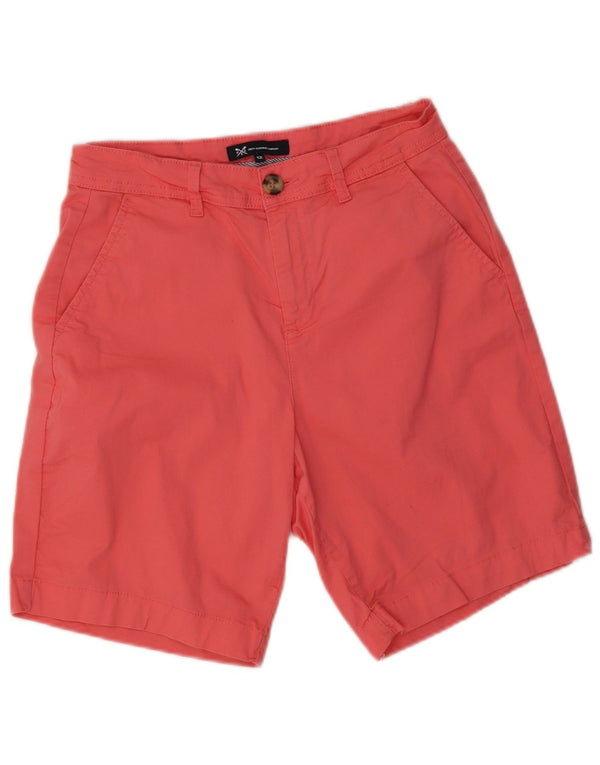 Crew Clothing Short Chino Femme UK 12 Moyen W28 Rose Coton