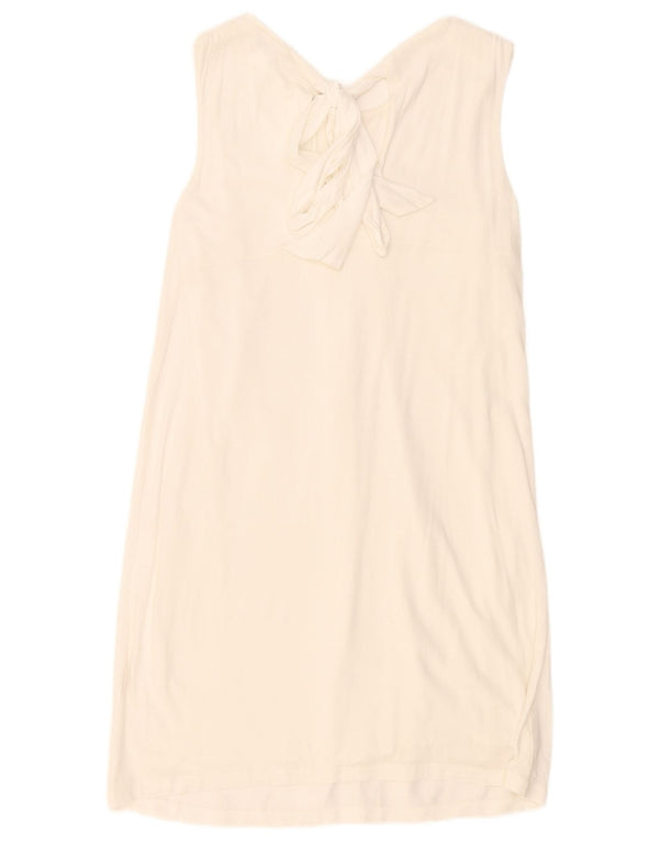 Massimo Dutti Robe droite sans manches pour femme UK 10 Petit Blanc
