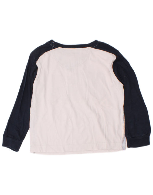 Champion Boys Graphic Top Manches Longues 3-4 ans 2XS Blanc Colourblock