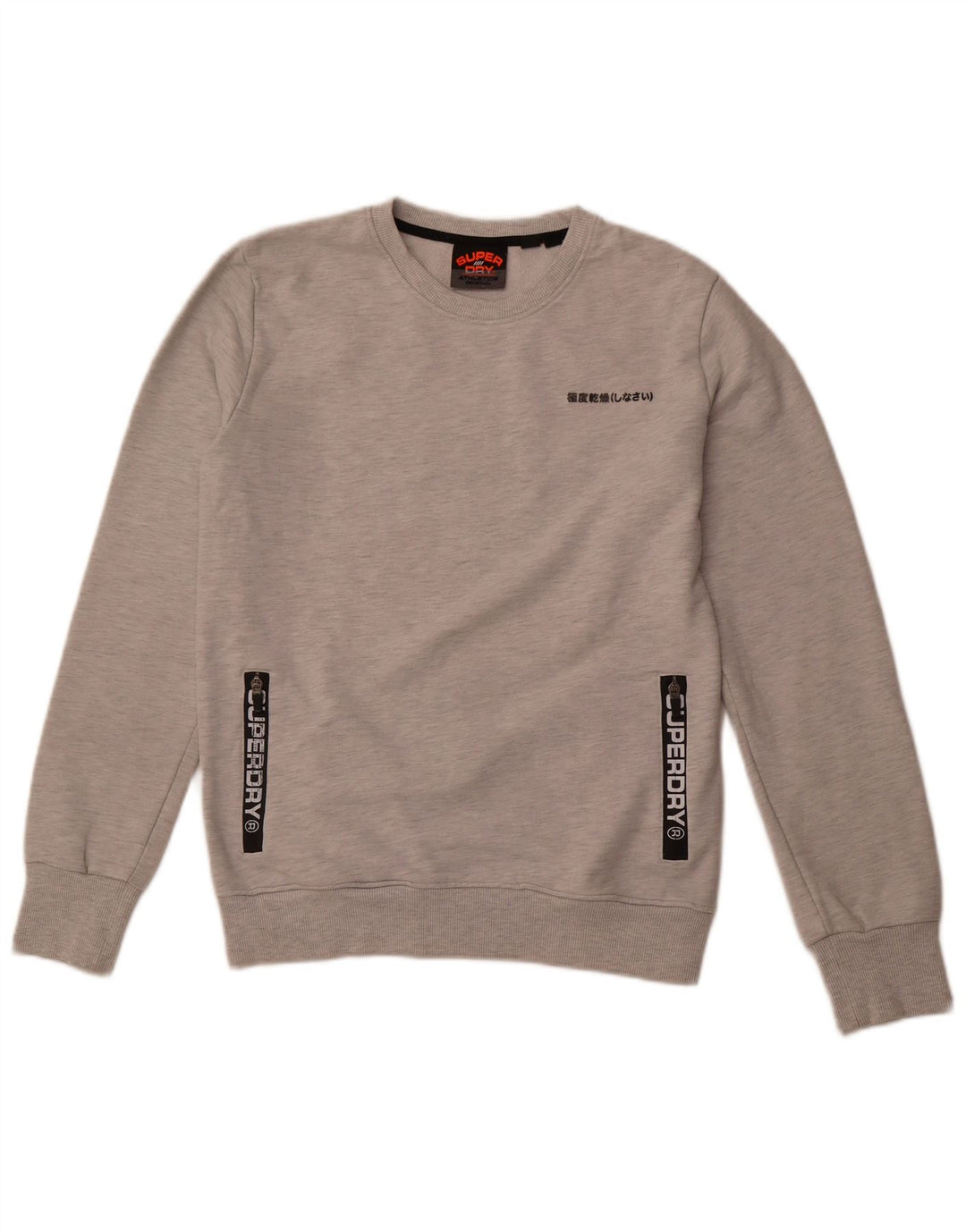 SUPERDRY Sweat-shirt graphique pour hommes, grand, gris, coton