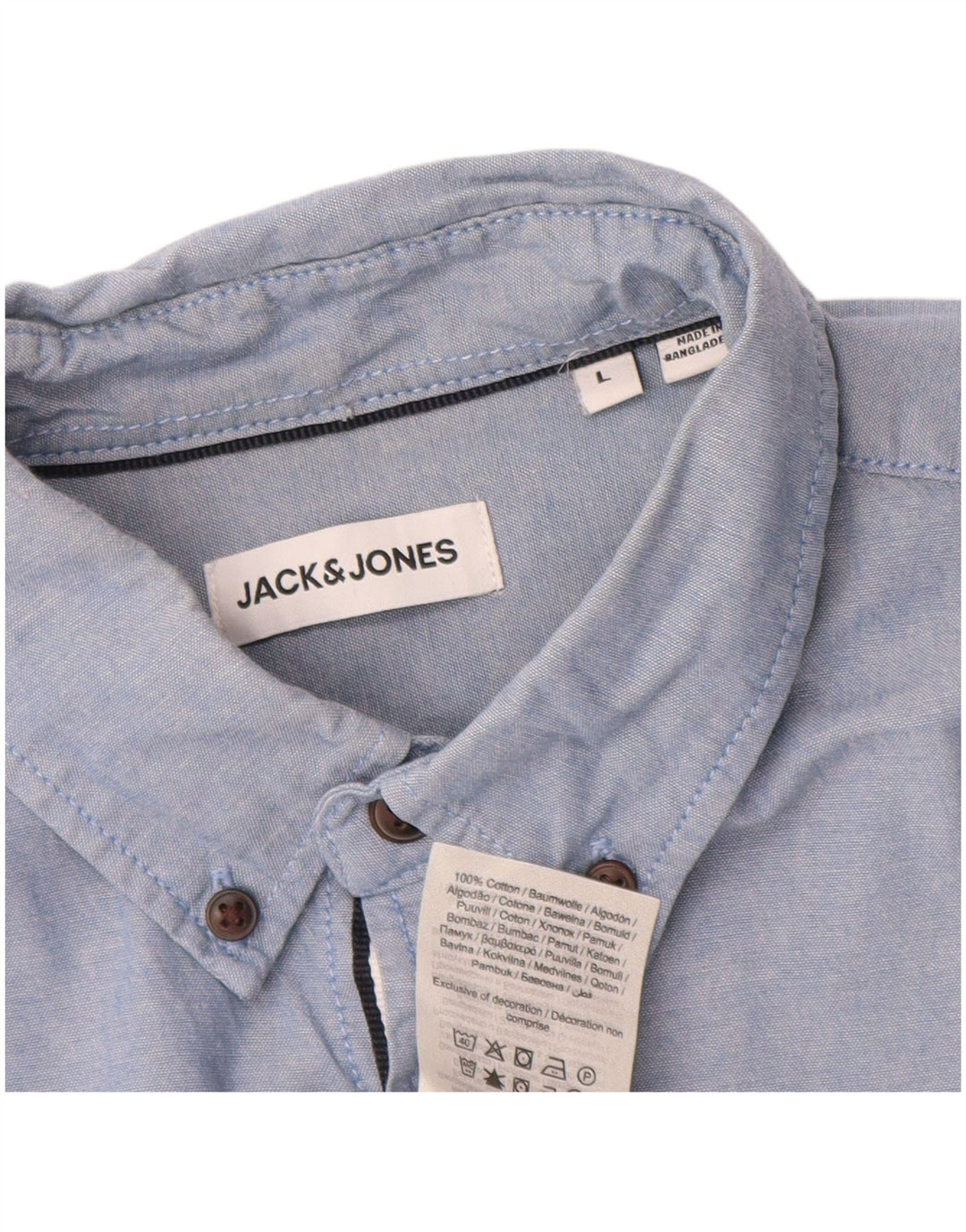 Jack & Jones Chemise Homme Large Bleu Coton
