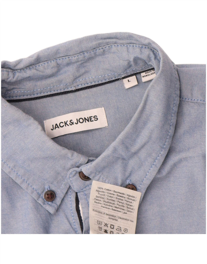 Jack & Jones Chemise Homme Large Bleu Coton