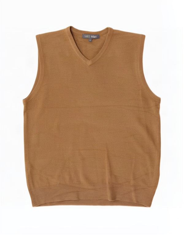 Marks & Spencer Débardeur Vest Homme Acrylique Beige Moyen