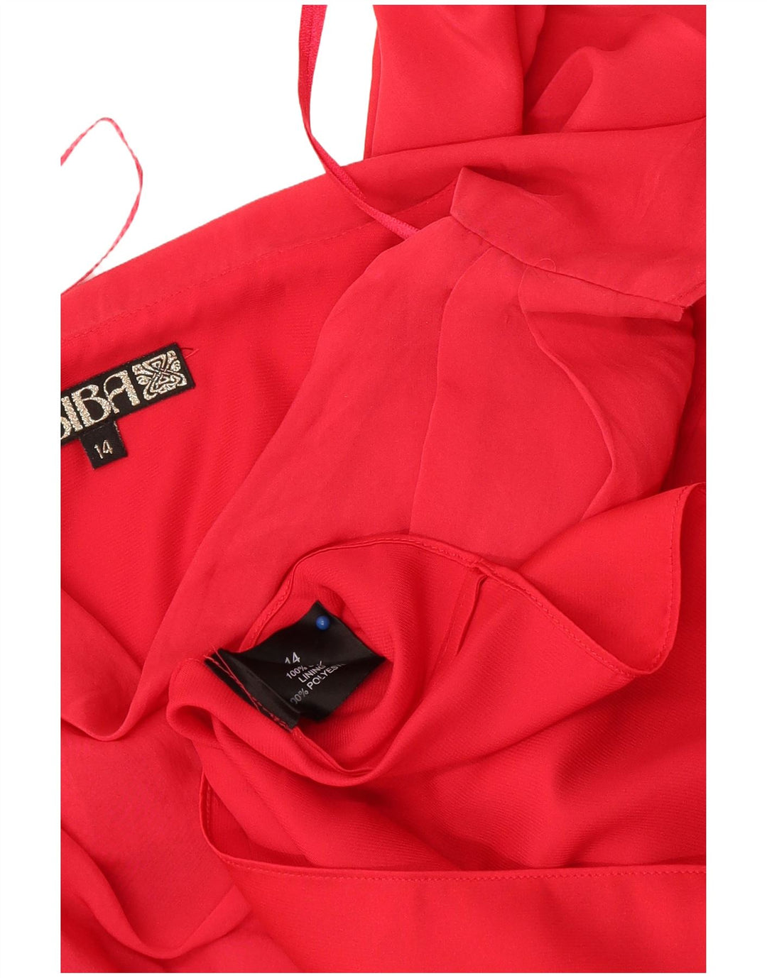 Biba Robe fourreau sans manches pour femme UK 44 Soie rouge moyen