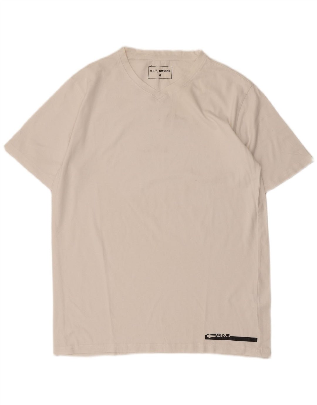 GAS T-Shirt Homme Blanc Moyen Coton