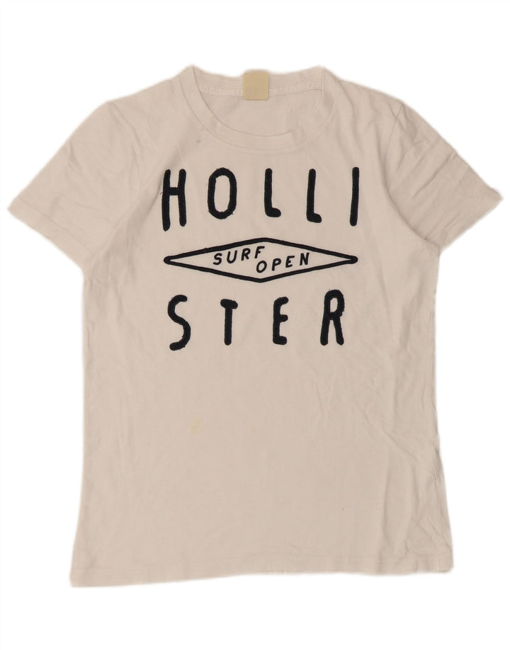 Hollister T-shirt graphique pour hommes, petit, blanc